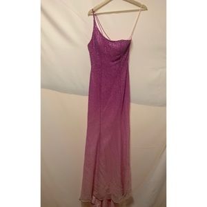 Purple Ombré One Shoulder Dress